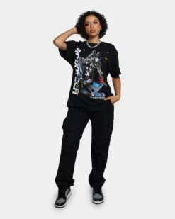 American Thrift X Robotech Macros Saga Vintage T-Shirt Washed Black -Sportswear Women Store 02041026 YW607 womens 0030