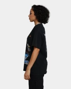 American Thrift X Robotech Macros Saga Vintage T-Shirt Washed Black -Sportswear Women Store 02041026 YW607 womens 0070