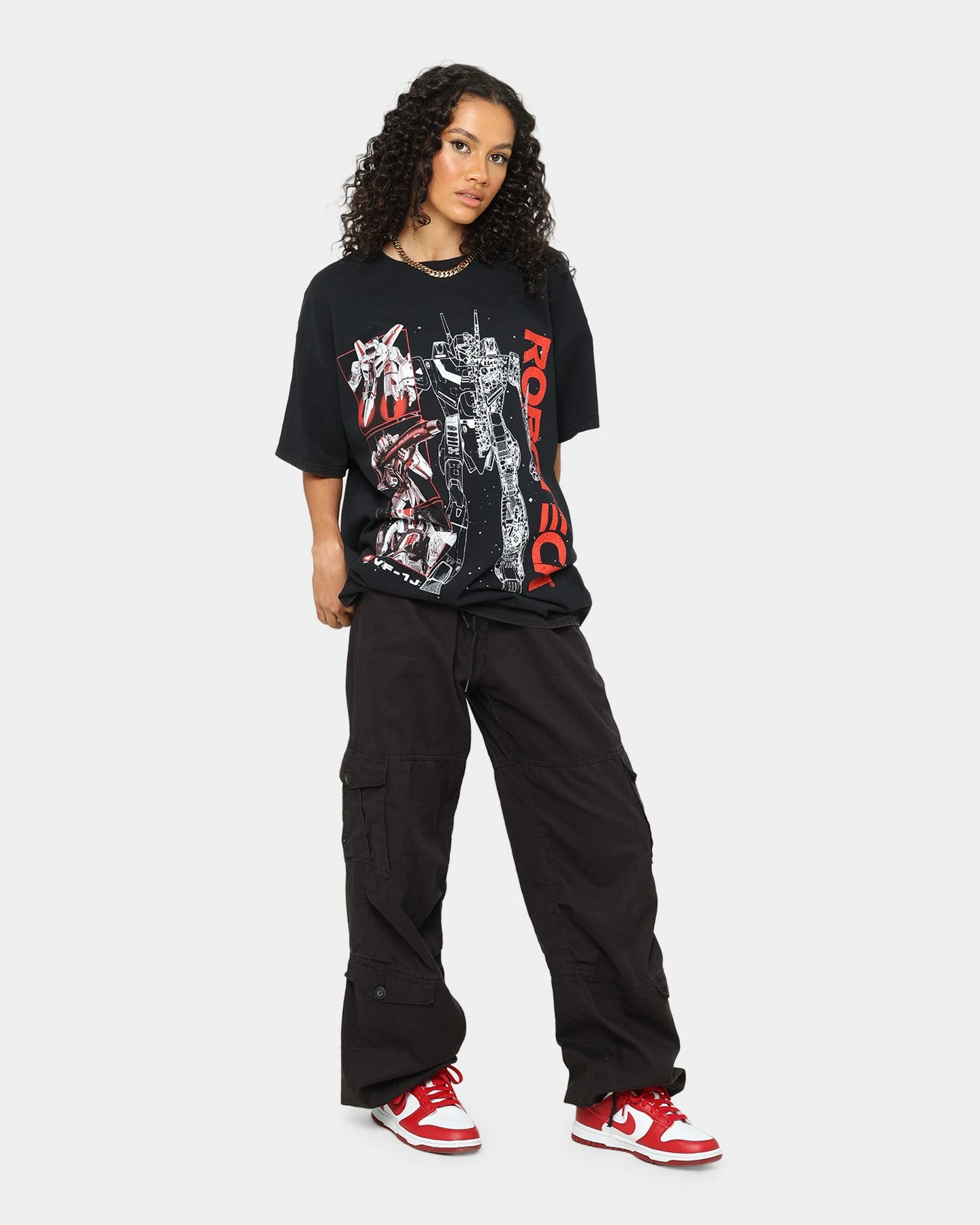 American Thrift X Robotech VFIJ Vintage T-Shirt Washed Black 4 American Thrift X Robotech VFIJ Vintage T-Shirt Washed Black - Image 2