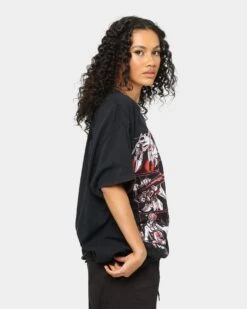 American Thrift X Robotech VFIJ Vintage T-Shirt Washed Black 12 American Thrift X Robotech VFIJ Vintage T-Shirt Washed Black -Sportswear Women Store 02041028 YW607 womens 0050