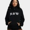 Raised By Wolves Initialism Snap Hoodie Black