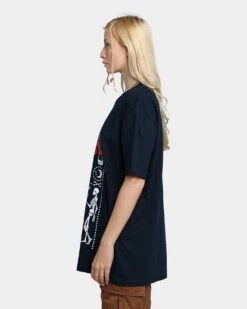 Rats Get Fat I Feel A Sin Coming On T-Shirt Navy -Sportswear Women Store 02041244 YN200 womens 0060