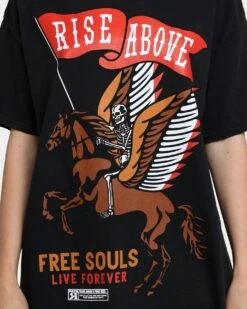 Rats Get Fat Rise Above Vintage T-Shirt Black Wash -Sportswear Women Store 02041246 YB295 womens 0030