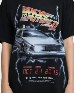 American Thrift X Back To The Future Back To The Future 2 Vintage T-Shirt Washed Black -Sportswear Women Store 02041288 YW607 womens 0030