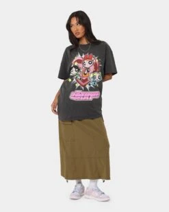 American Thrift X Powerpuff Girls Powerpuff Group Vintage T-Shirt Black Wash 12 American Thrift X Powerpuff Girls Powerpuff Group Vintage T-Shirt Black Wash -Sportswear Women Store 02041334 YB295 womens 0030