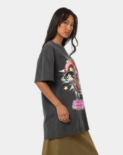 American Thrift X Powerpuff Girls Powerpuff Group Vintage T-Shirt Black Wash 15 American Thrift X Powerpuff Girls Powerpuff Group Vintage T-Shirt Black Wash -Sportswear Women Store 02041334 YB295 womens 0060