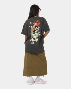 American Thrift X Powerpuff Girls Powerpuff Group Vintage T-Shirt Black Wash 17 American Thrift X Powerpuff Girls Powerpuff Group Vintage T-Shirt Black Wash -Sportswear Women Store 02041334 YB295 womens 0080