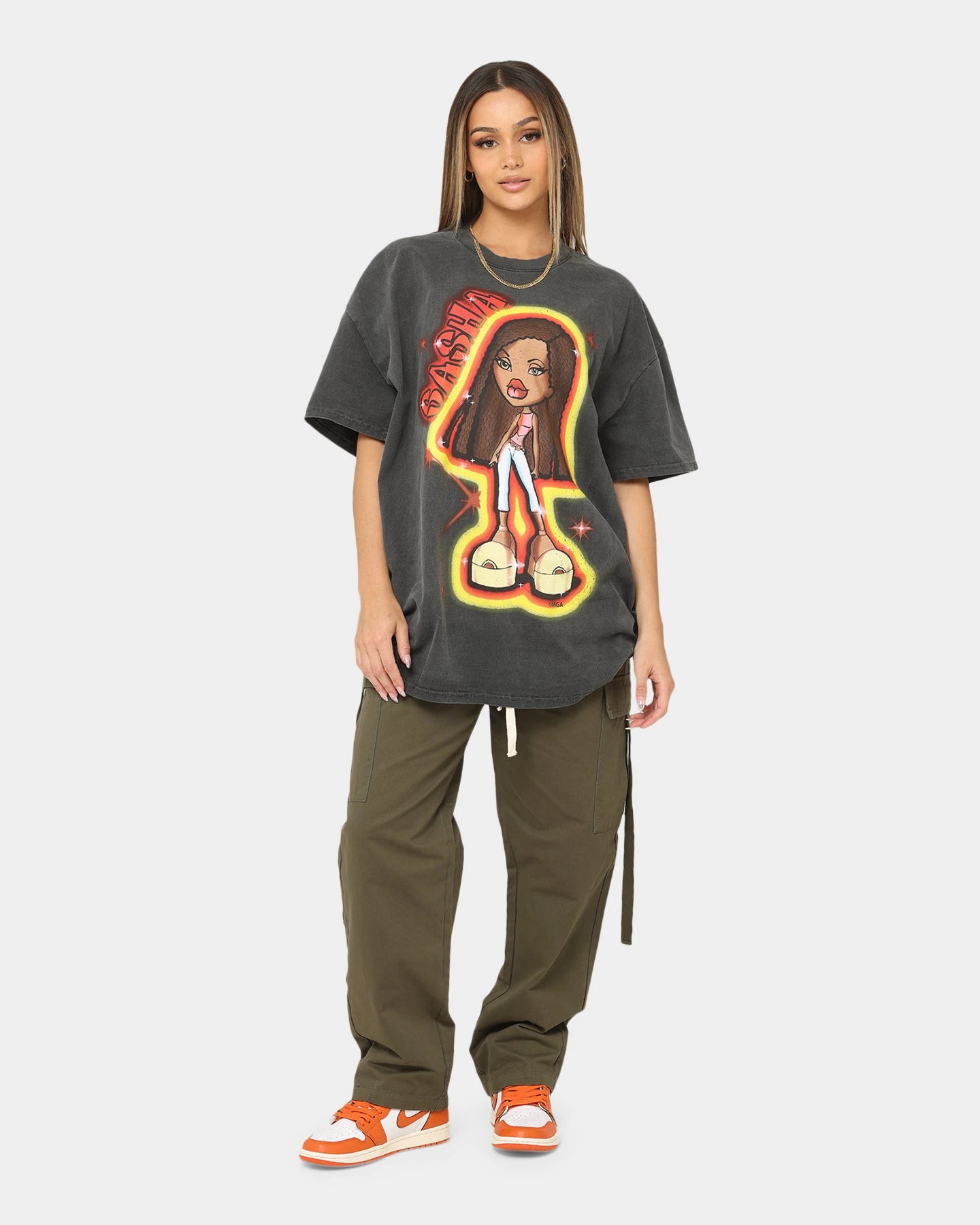 American Thrift X Bratz Sasha Heavyweight Vintage T-Shirt Black Wash 4 American Thrift X Bratz Sasha Heavyweight Vintage T-Shirt Black Wash - Image 2