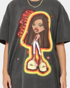 American Thrift X Bratz Sasha Heavyweight Vintage T-Shirt Black Wash 10 American Thrift X Bratz Sasha Heavyweight Vintage T-Shirt Black Wash -Sportswear Women Store 02041492 YB295 womens 0030