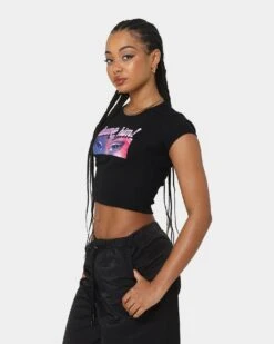 American Thrift X Bratz Women's Dump Him Baby T-Shirt Black -Sportswear Women Store 02041498 YB001 womens 0060