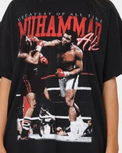 Goat Crew X Muhammad Ali Knock Out T-Shirt Black Wash 10 Goat Crew X Muhammad Ali Knock Out T-Shirt Black Wash -Sportswear Women Store 02041653 YB295 womens 0030