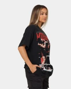 Goat Crew X Muhammad Ali Knock Out T-Shirt Black Wash 12 Goat Crew X Muhammad Ali Knock Out T-Shirt Black Wash -Sportswear Women Store 02041653 YB295 womens 0050