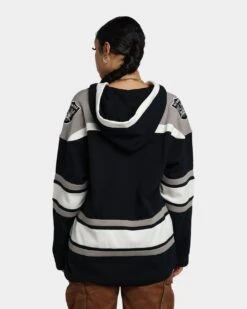 '47 BRAND 47 Brand Las Vegas Raiders Superior Lacer Hoodie Jet Black/Grey -Sportswear Women Store 02041674 YJ026 womens 0040