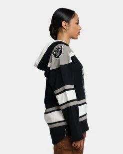 '47 BRAND 47 Brand Las Vegas Raiders Superior Lacer Hoodie Jet Black/Grey -Sportswear Women Store 02041674 YJ026 womens 0050