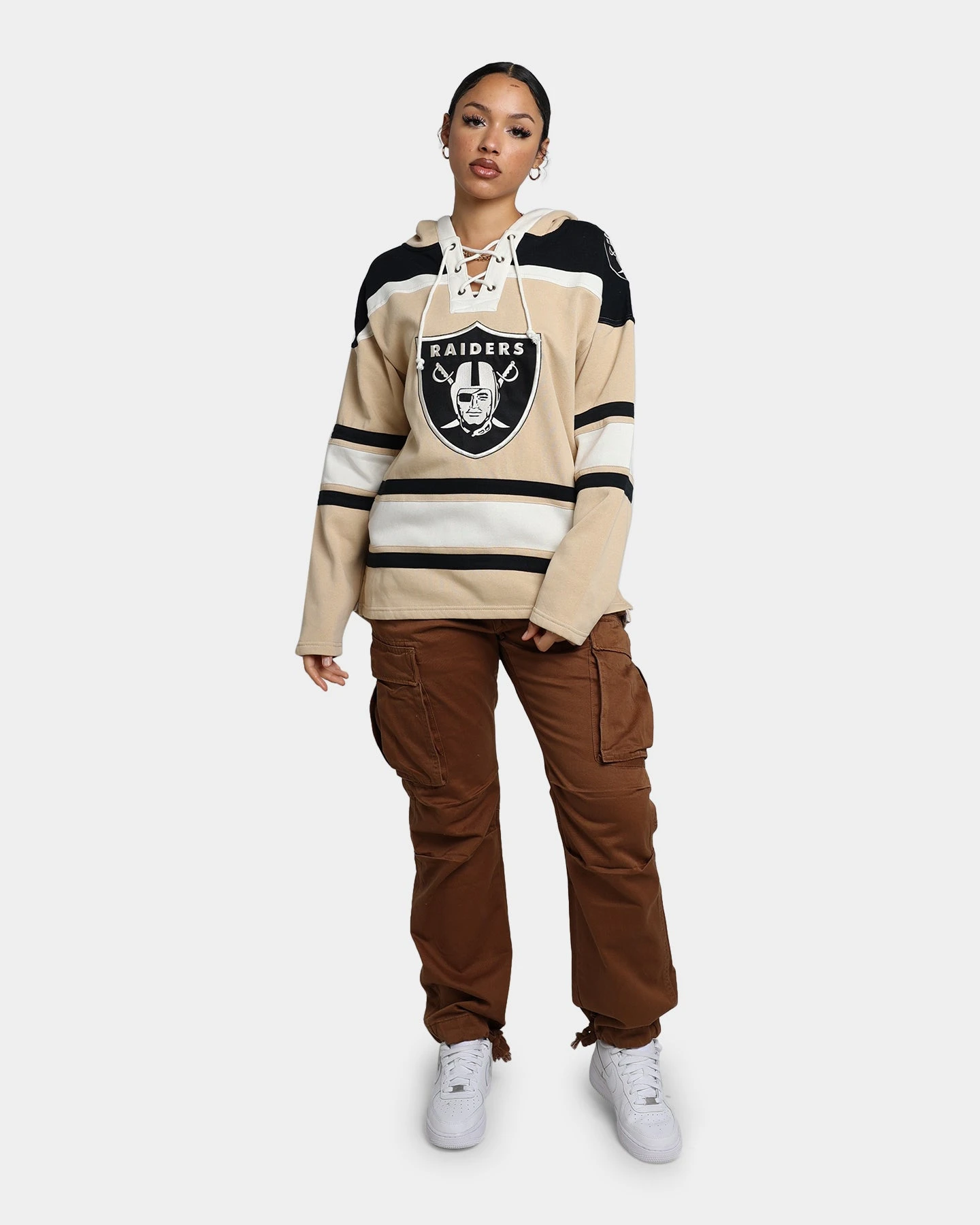 '47 BRAND 47 Brand Las Vegas Raiders Superior Lacer Hoodie Khaki 4 '47 BRAND 47 Brand Las Vegas Raiders Superior Lacer Hoodie Khaki - Image 2