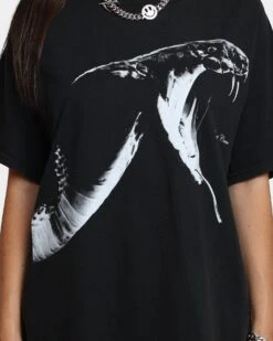 Goat Crew Snake Vintage T-Shirt Black Wash -Sportswear Women Store 02042541 YB295 womens 0030