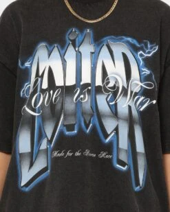 Loiter Love Is War Vintage T-Shirt Vintage Black -Sportswear Women Store 02042546 YV009 womens 0030