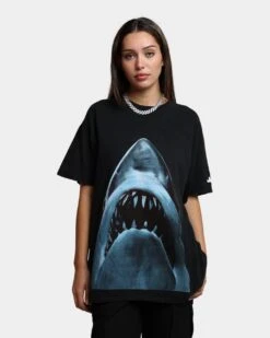 American Thrift X Jaws Jaws Vintage T-Shirt Black Wash -Sportswear Women Store 02042573 YB295 womens 0010