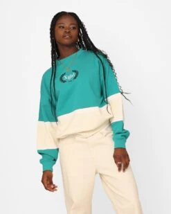 X-Girl Women's College Sweat Crewneck Green