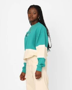 X-Girl Women's College Sweat Crewneck Green -Sportswear Women Store 02042933 YG600 womens 0060