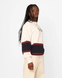 X-Girl Women's College Sweat Crewneck White -Sportswear Women Store 02042933 YW100 womens 0050