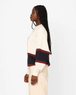 X-Girl Women's College Sweat Crewneck White -Sportswear Women Store 02042933 YW100 womens 0060