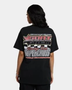 Goat Crew Supercross Racing Team Vintage T-Shirt Black Wash -Sportswear Women Store 02043140 YB295 womens 0050