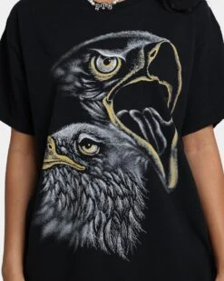 American Thrift Eagles Vintage T-Shirt Black Wash -Sportswear Women Store 02043145 YB295 womens 0030