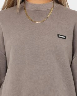 Joah Brown Women's Classic Pullover Crewneck Peppercorn -Sportswear Women Store 02043229 YP570 womens 0030