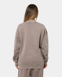 Joah Brown Women's Classic Pullover Crewneck Peppercorn -Sportswear Women Store 02043229 YP570 womens 0040