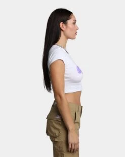 Playboy By CK Women's Script Baby T-Shirt White -Sportswear Women Store 02043253 YW100 womens 0050