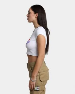 Playboy By CK Women's Script Baby T-Shirt White -Sportswear Women Store 02043253 YW100 womens 0060