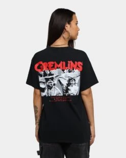 American Thrift X Gremlins Gremlins Vintage T-Shirt Black Wash 14 American Thrift X Gremlins Gremlins Vintage T-Shirt Black Wash -Sportswear Women Store 02043293 YB295 womens 0050