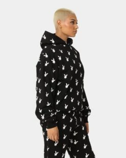 Playboy By CK Players Hoodie Black -Sportswear Women Store 02043409 YB012 womens 0050