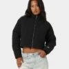 Champion Women's Lifestyle Cropped Puffer Jacket Black