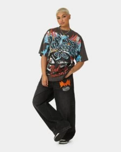 Loiter Speed Seeker Vintage T-Shirt Charcoal -Sportswear Women Store 02043509 YC300 womens 0030