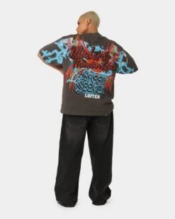 Loiter Speed Seeker Vintage T-Shirt Charcoal -Sportswear Women Store 02043509 YC300 womens 0080