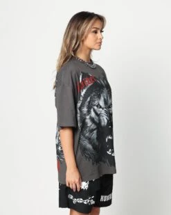 Loiter Wolf Pack Vintage T-Shirt Charcoal 17 Loiter Wolf Pack Vintage T-Shirt Charcoal -Sportswear Women Store 02043571 YC300 womens 0080