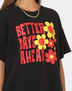 Goat Crew Better Days Vintage T-Shirt Black Wash -Sportswear Women Store 02043978 YB295 womens 0030