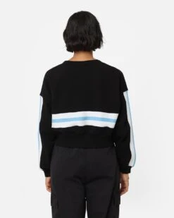 X-Girl Women's Panelled Sweat Top Black -Sportswear Women Store 02044524 YB001 womens 040