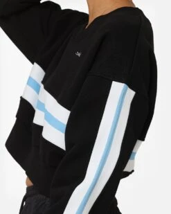 X-Girl Women's Panelled Sweat Top Black -Sportswear Women Store 02044524 YB001 womens 070