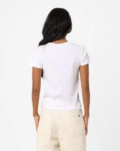 AS Colour Women's Organic Rib T-Shirt White -Sportswear Women Store 02044552 YW100 womens 0040