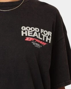 Goat Crew Good 4 Health Vintage T-Shirt Black Wash 13 Goat Crew Good 4 Health Vintage T-Shirt Black Wash -Sportswear Women Store 02044760 YB295 womens 0040