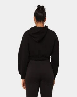 Puma Women's Classics Cropped Hoodie Puma Black -Sportswear Women Store 02044900 YP943 womens 0040