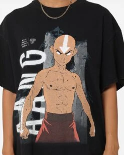 Goat Crew X Avatar: The Last Airbender Aang Vintage T-Shirt Black Wash -Sportswear Women Store 02045250 YB295 womens 0040