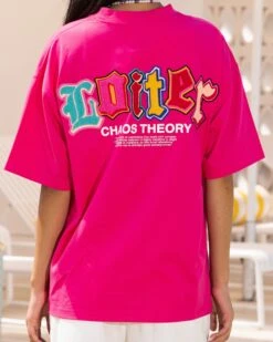Loiter Chaos Theory T-Shirt Hot Pink 13 Loiter Chaos Theory T-Shirt Hot Pink -Sportswear Women Store 02045559 YH053 womens 0050