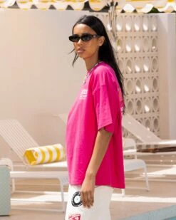 Loiter Chaos Theory T-Shirt Hot Pink 15 Loiter Chaos Theory T-Shirt Hot Pink -Sportswear Women Store 02045559 YH053 womens 0070