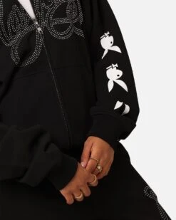 Playboy By Culture Kings Shyne Full Zip Hoodie Black -Sportswear Women Store 02046299 YB001 womens 00150