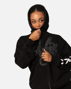 Playboy By Culture Kings Shyne Full Zip Hoodie Black -Sportswear Women Store 02046299 YB001 womens 00160