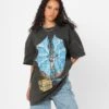 American Thrift X Warner Bros. Coyoteman Heavyweight Vintage T-Shirt Black Wash -Sportswear Women Store 02046632 YB295 womens 0010